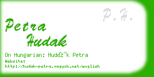 petra hudak business card